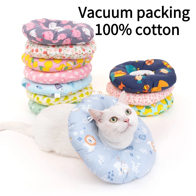 

Adjustable Cat Recovery Collar Soft Cone for Cat’s Head Wound Healing Protective Cone After Surgery Elizabethan Collars Cat&Dogs