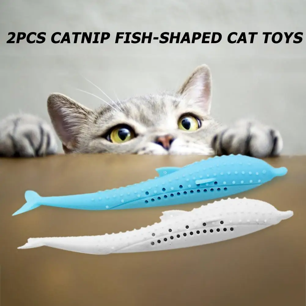 

Новая Милая силиконовая игрушка в виде кошачьей мяты, 2 шт., Нетоксичная безопасная молярная палочка, зубная щетка в виде кошачьей мяты для ч...