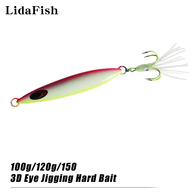 

LIDAFISH 1 шт. реалистичный глаз 100g120g150g джиг ложка рыболовная приманка прочная Антикоррозийная искусственная приманка Снасть
