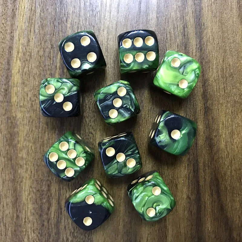 5pcs/set Two-color Dice Puzzle Game 15 Kinds Colorful Point Send Children Funny 16mm |