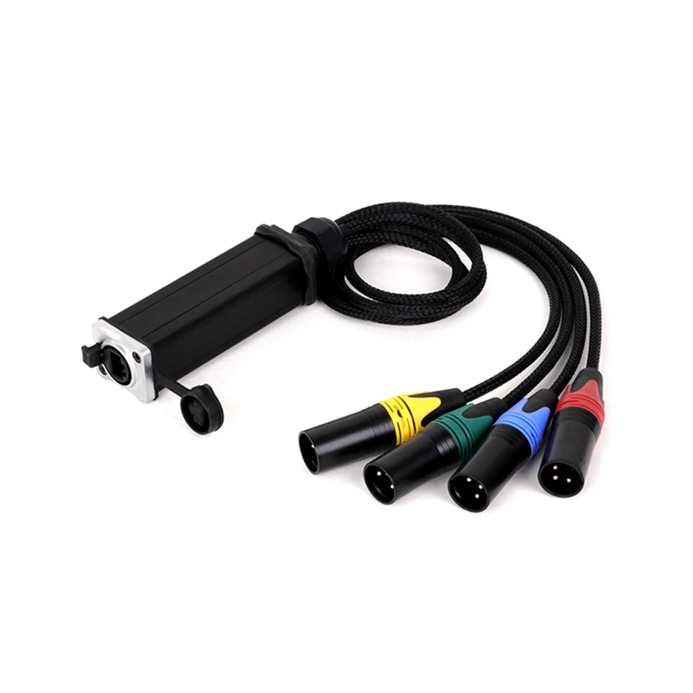 4-канальный 3-контактный соединительный кабель XLR для оплетки Ethercon с сетевым