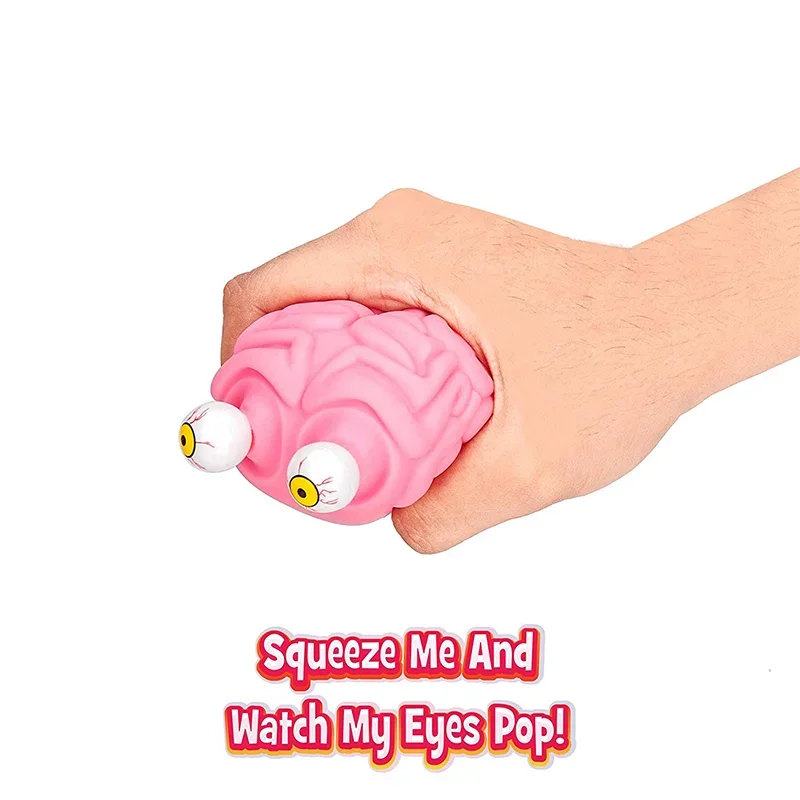 Queeze Ball Toys Decompression Toy Halloween Anti Stress Flippy Brain Squishy Eye Popping Squeeze Fidget Cool Weird Stuff