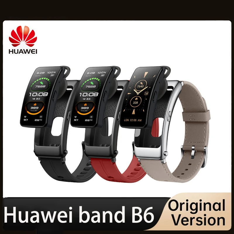 

Оригинальный Смарт-браслет Huawei Talkband B6 съемные Bluetooth-наушники Huawei B6 Спортивный Браслет фитнес-мониторинг