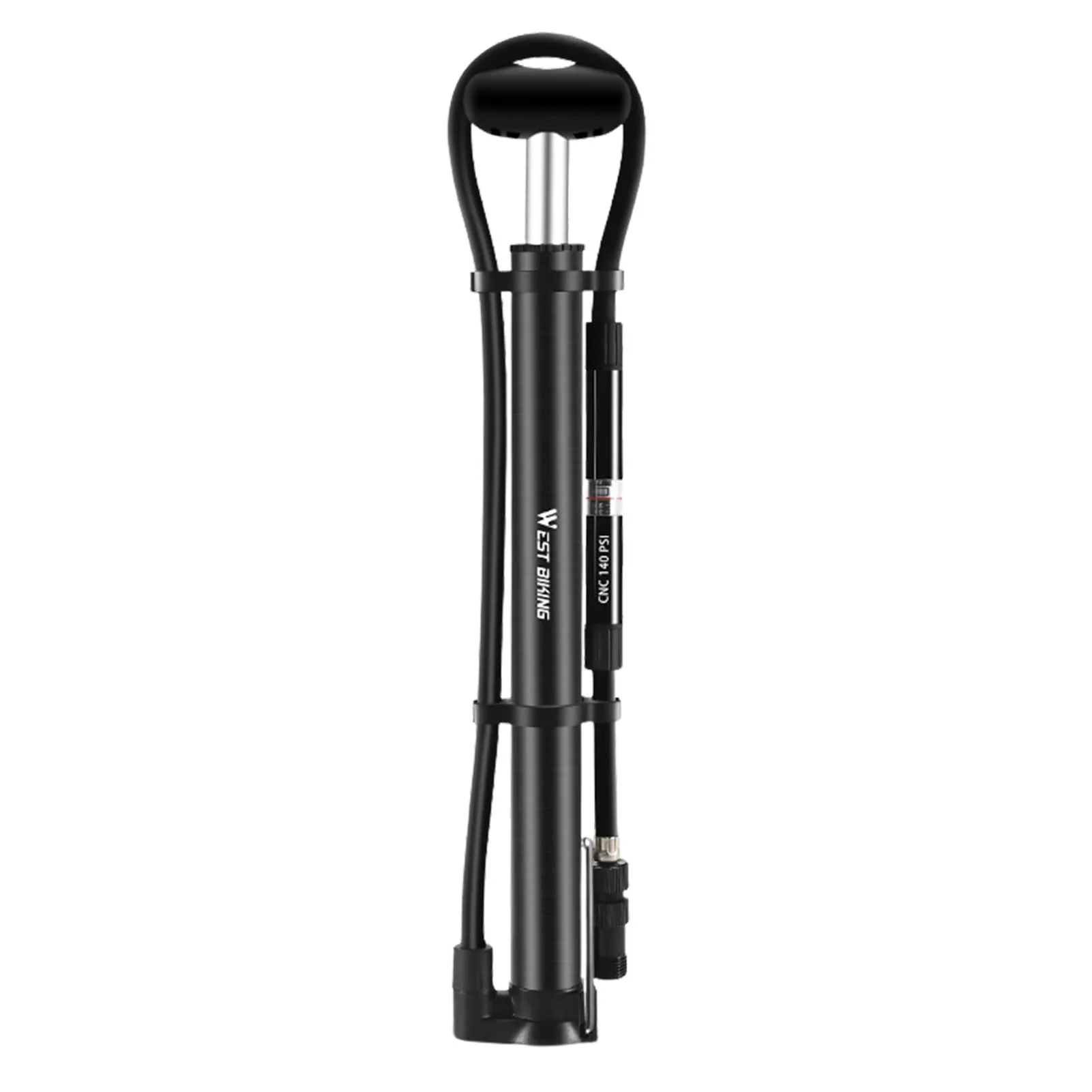 

Велосипедный насос со встроенным манометром, 140 фунт/кв. Дюйм, воздушный шаровой насос высокого давления Iator, двойная головка клапана, мини э...