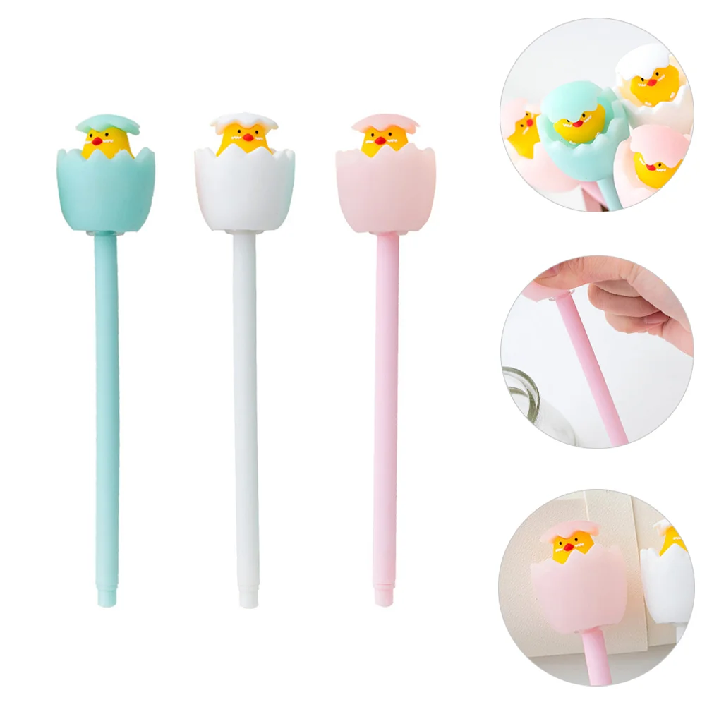 

3pcs Cartoon Easter Needle Pen Writing Stationery Pens Signature Pen