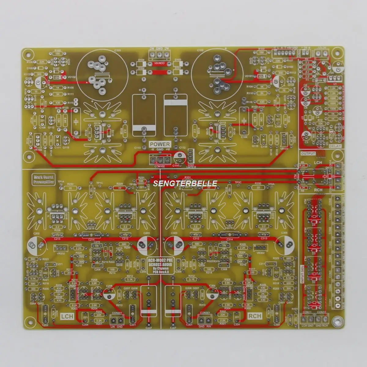 

HiFi Stereo Preamp Bare Board Preamplifier Gold Plate PCB Refer Mark Levinson Amplifier Circuit