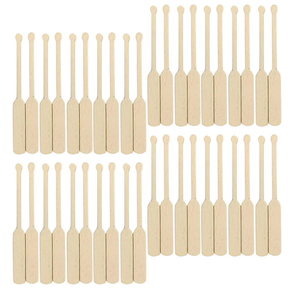 

24 Pairs Beach Sandbox Decor Model Kits Miniature Paddles Decor Toys Beach Micro Landscape Suite Miniature Ornament