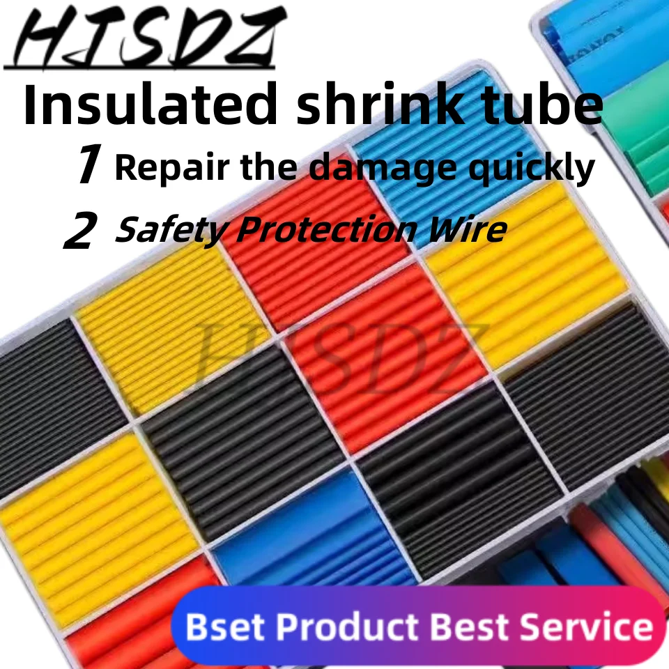 

127-800pcs Heat Shrink Tube Thermoresistant Heat-shrink Tubing Wrapping Kit Electrical Connection Wire Cable Insulation Sleeving