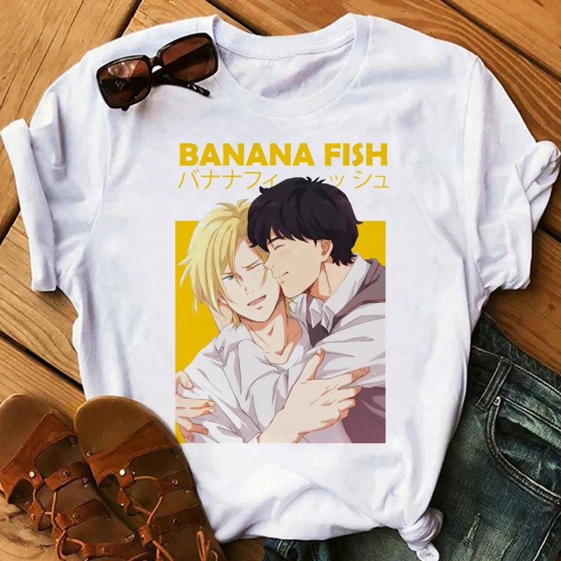 

Женская футболка с графическим принтом, белая Винтажная Футболка с принтом Манга