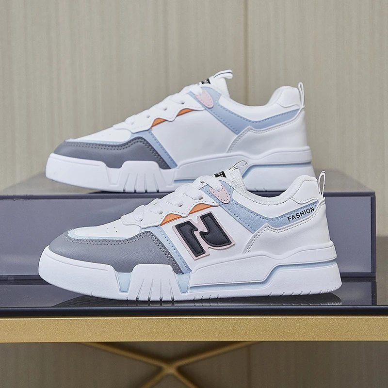 

Кеды женские из экокожи, кроссовки на платформе, на шнуровке, Вулканизированная подошва, повседневная спортивная обувь, теннисная обувь