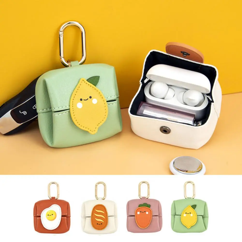 

Удобная миниатюрная сумка для хранения, многоразовый студенческий кошелек, мультяшный мини-подвеска в виде губной помады из искусственной кожи