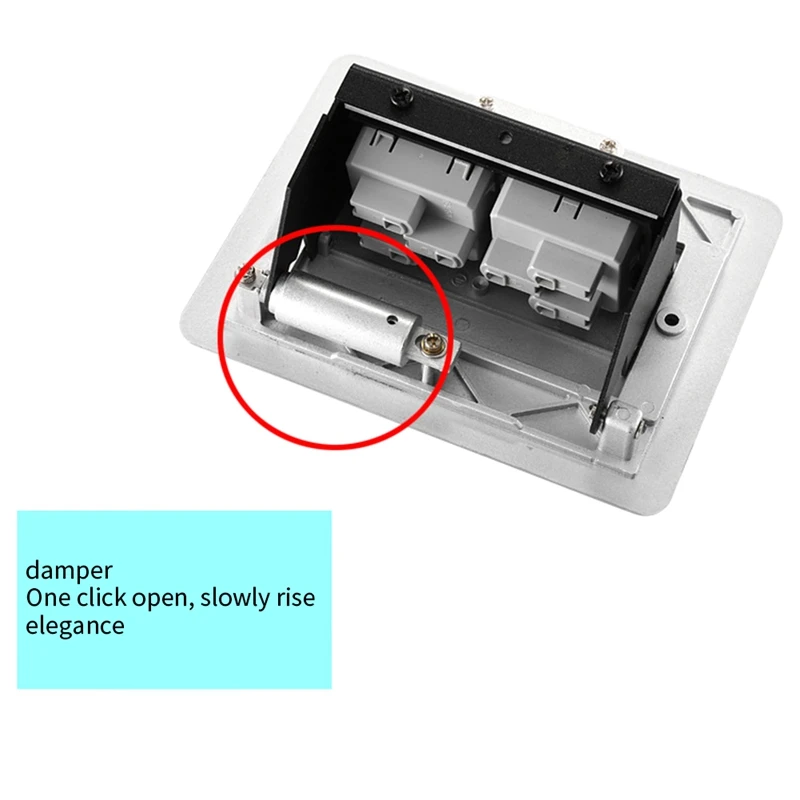 Встраиваемая напольная электрическая розетка комплект с 2 розетками для офиса