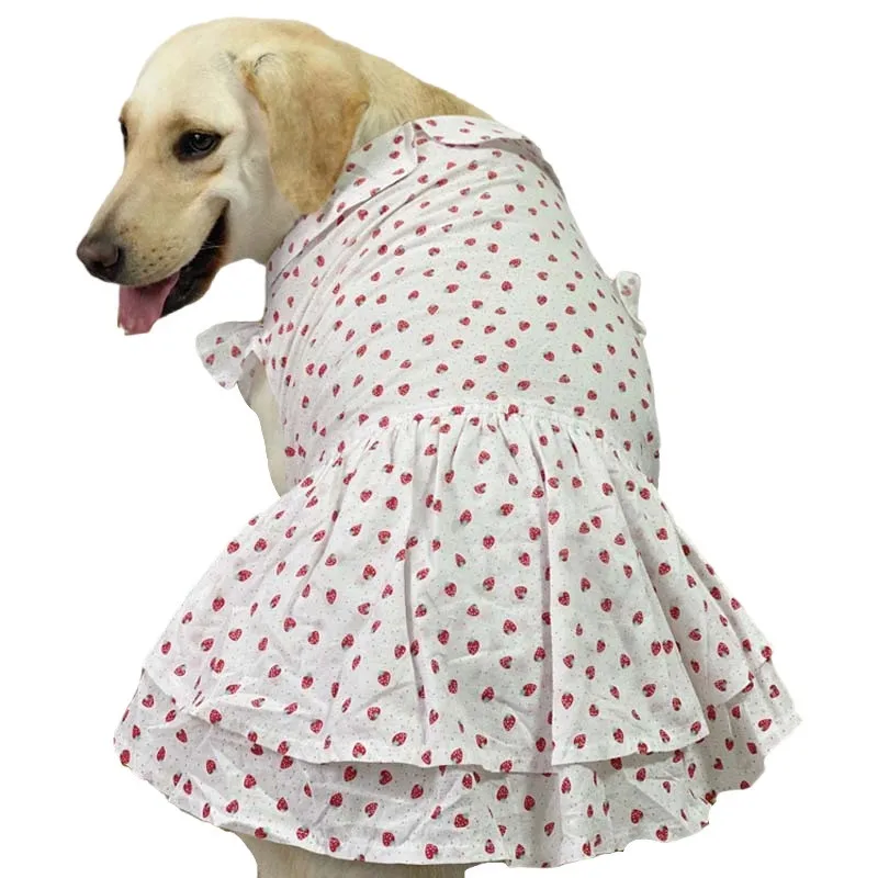 

Big Dog Clothes Summer Large Pet Dress Corgi Shiba Inu Samoyed Husky Labrador Golden Retriever Bull Terrier Clothing Skirt