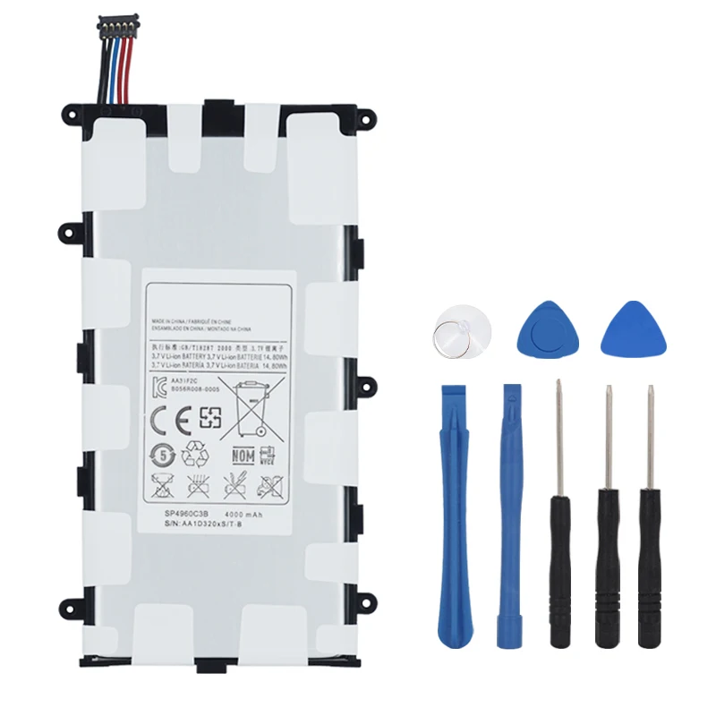 

OHD Original High Capacity Battery SP4960C3B For Samsung Galaxy Tab 2 7.0 & 7.0 Plus GT-P3100 P3100 P3110 P6200 4000mAh + tools