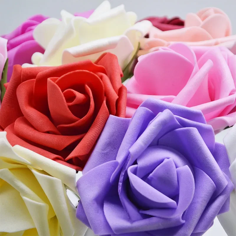 

Large Rose Artificial Flower for Wedding Party Home Office Decor Fake Rose Flower 16cm Stem Wed Valentine's Day Decorations