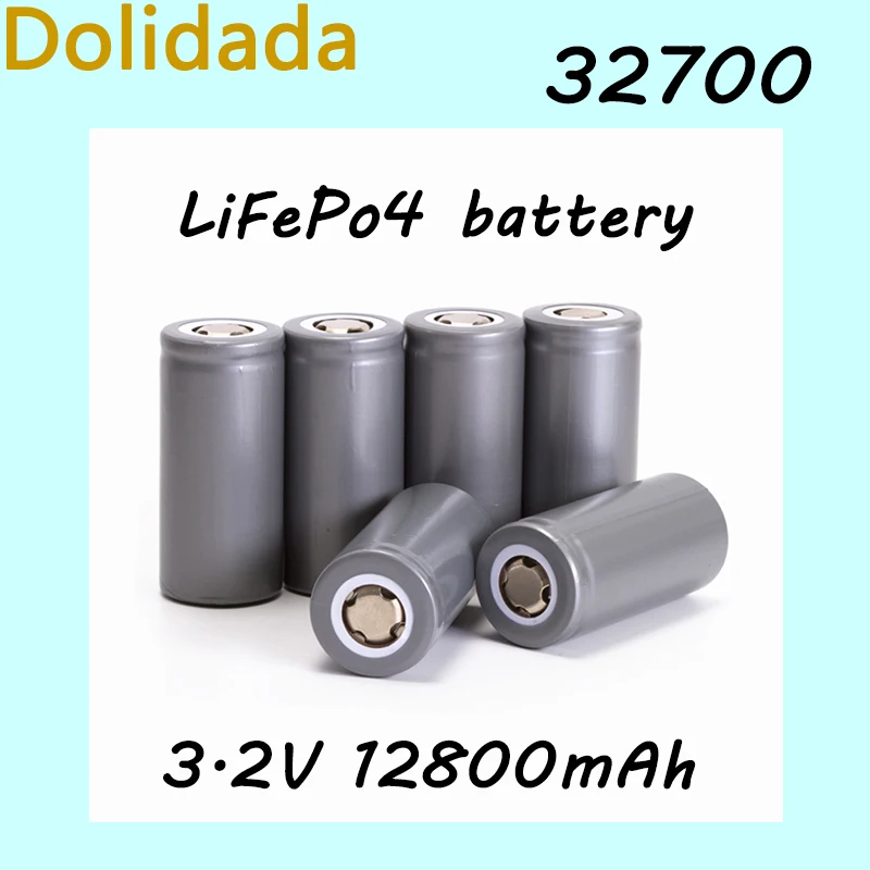 

Neworiginal 32700 Lithium Iron Phosphate Battery 3.2V 12800mah High Power 55A Maximum Continuous Discharge for Solar Street Lamp