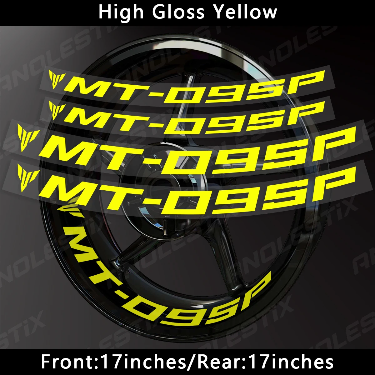 AnoleStix светоотражающая наклейка на колесо мотоцикла, наклейка на ступицу, обод, полосатая лента для YAMAHA MT-09SP MT09SP