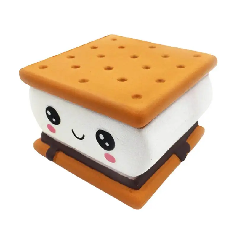 

SquishiesSmores Cake Chocolate Biscuit Cookies Kawaii Soft Slow Rising Scented Food Bread Squish Stress Relief Kid Toys