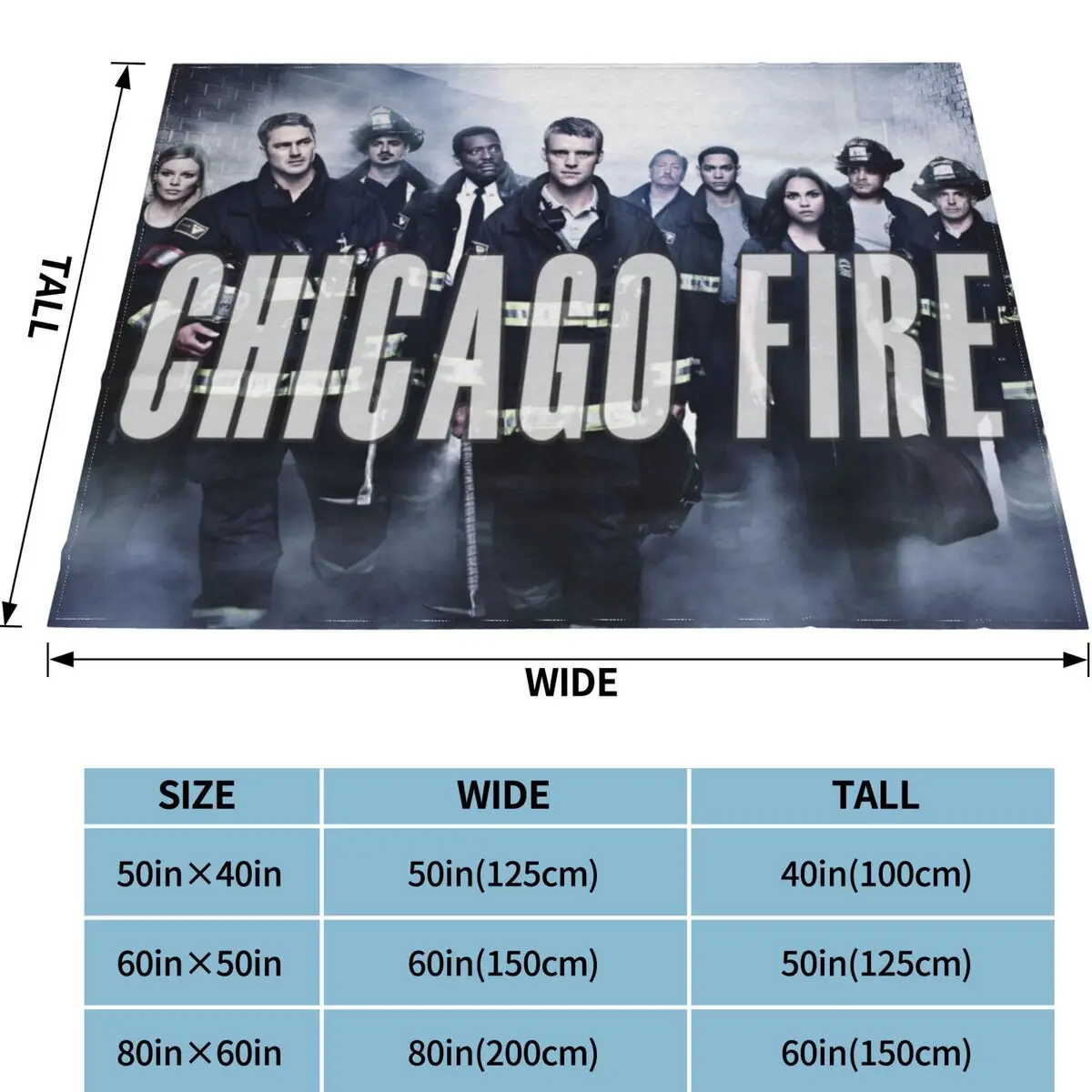 Фланелевое Одеяло Chicago Fire воздухопроницаемое покрывало для дома кемпинга