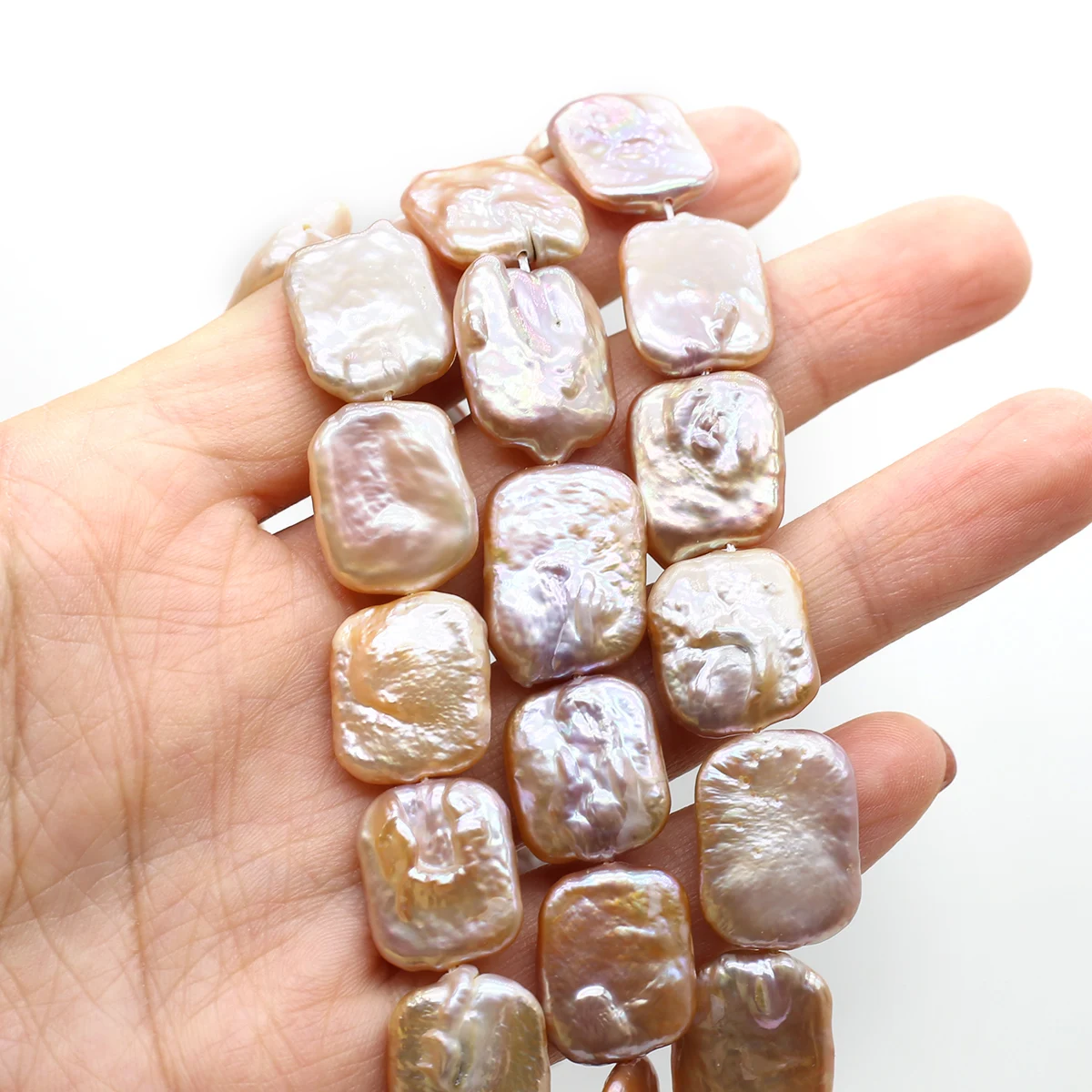 15X20MM Rectangular Natural Freshwater Baroque Pearl  Loose Spacer Beads for Jewelry Making Diy Bracelets Necklaces Accessorie