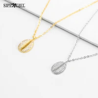 korean fashion cubic zircon shell pendant necklaces for women charm choker necklace birthday party girl gift trend jewelry