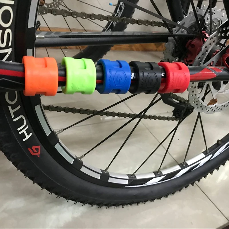 

MTB Bicycle Sticker Protector Bike Rear/ Front Fork Anti-collision Rubber Protection Ring Guard Chain Protector Bike Accessories