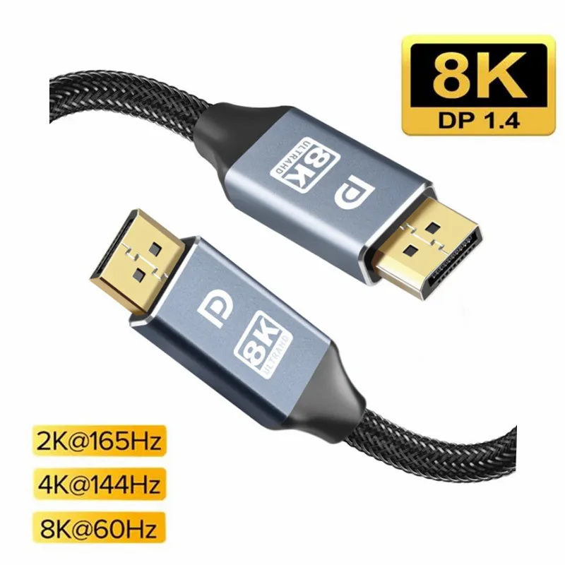 

Dp To Dp Cable 2M 3M 5M DisplayPort 1.4 Cable 8K 60Hz 4K HDR Audio Cable for Video PC Laptop TV Xbox Display Port 1.4 DP Cable