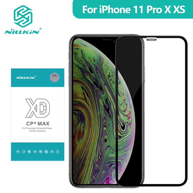 

For iPhone 11 Pro X XS NILLKIN XD CP+ Max Screen Protector Curved Anti-Explosion Full Screen Tempered Glass Film