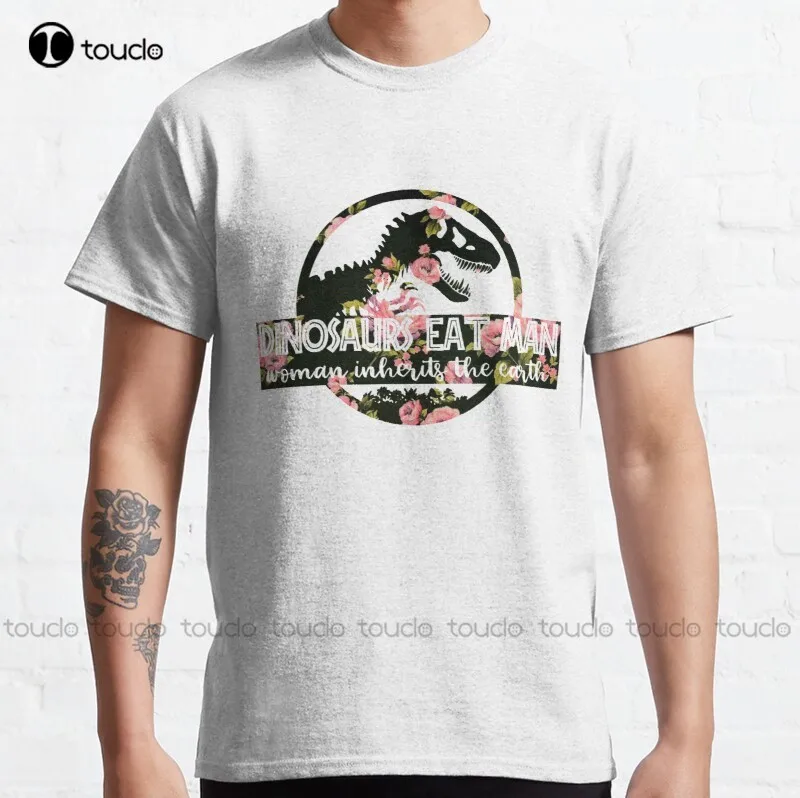 

New Dinosaurs Eat Man Woman Inherits The Earth Flower Classic T-Shirt Cotton Tee Shirt S-3Xl Men'S T Shirts Fashion Funny New