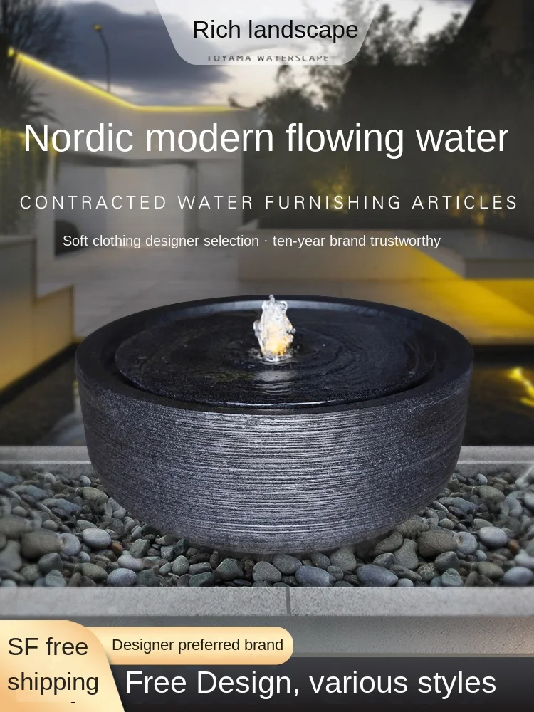 Xl фонтан с водой пейзаж скетч двор простая напольная Чаша Украшение корнукопия