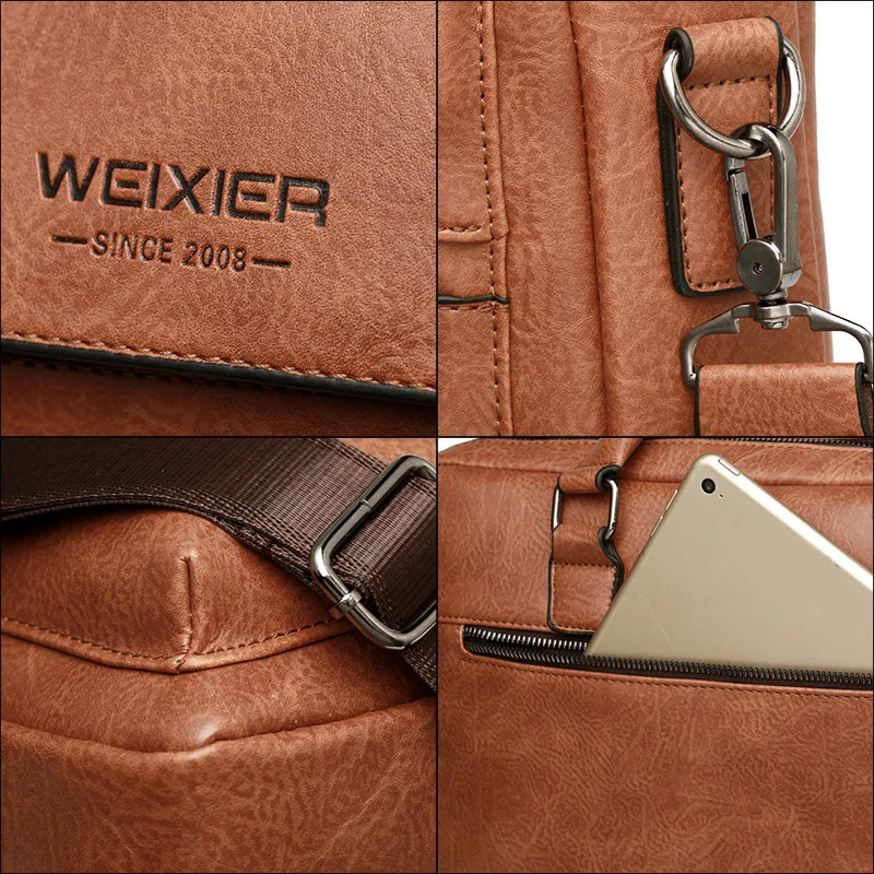 WEIXIER Men's Bag Shoulder Bags Men briefcase messenger bag Handbags 14'' laptop bag men's briefcases office business totes bag