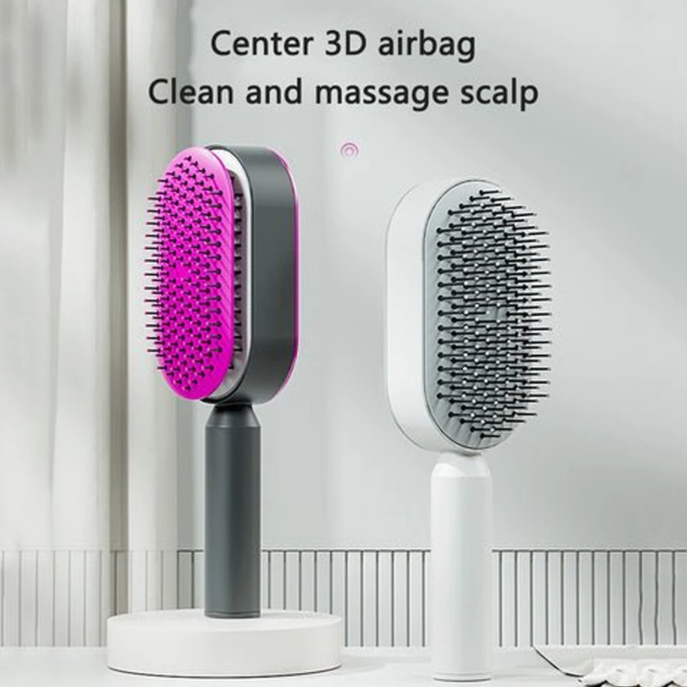 

Detangler Hair Brush Press-Type Self Cleaning Hair Brush All Hair Type розчіска для волосся Styling Tools Accessories New