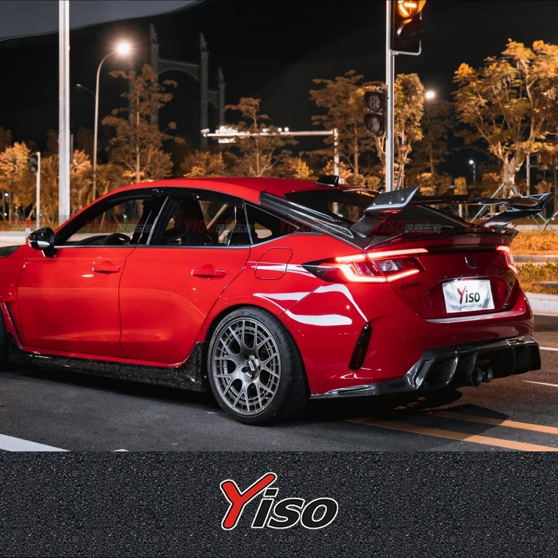 Фото Подходит для TypeR FL5 YISO BATKING: карбоновый задний спойлер, модифицированный задний спойлер-диффузор TypeR FL5. №3