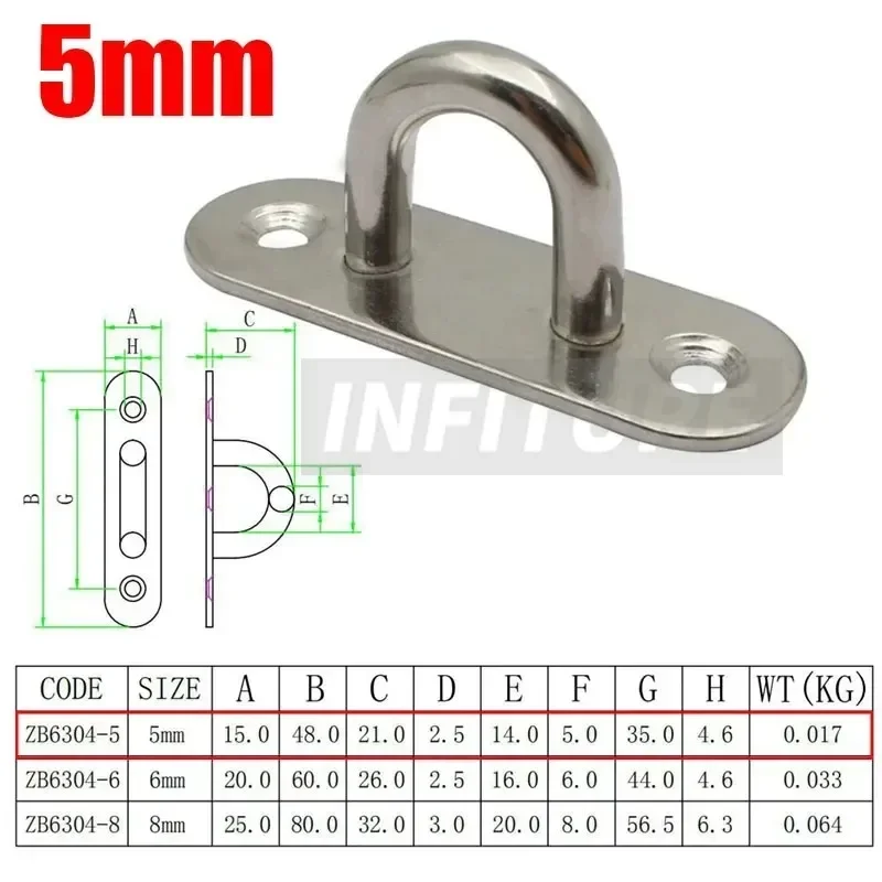 10 шт. металлические скобы из нержавеющей стали 5 мм
