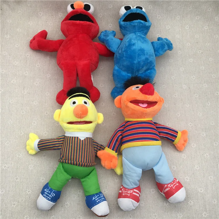 25cm Sesame Street Elmo Cookie Ernie Bert Cartoon Animal Plush Soft Stuffed Toys Dolls Christmas Birthday Gift for Kids