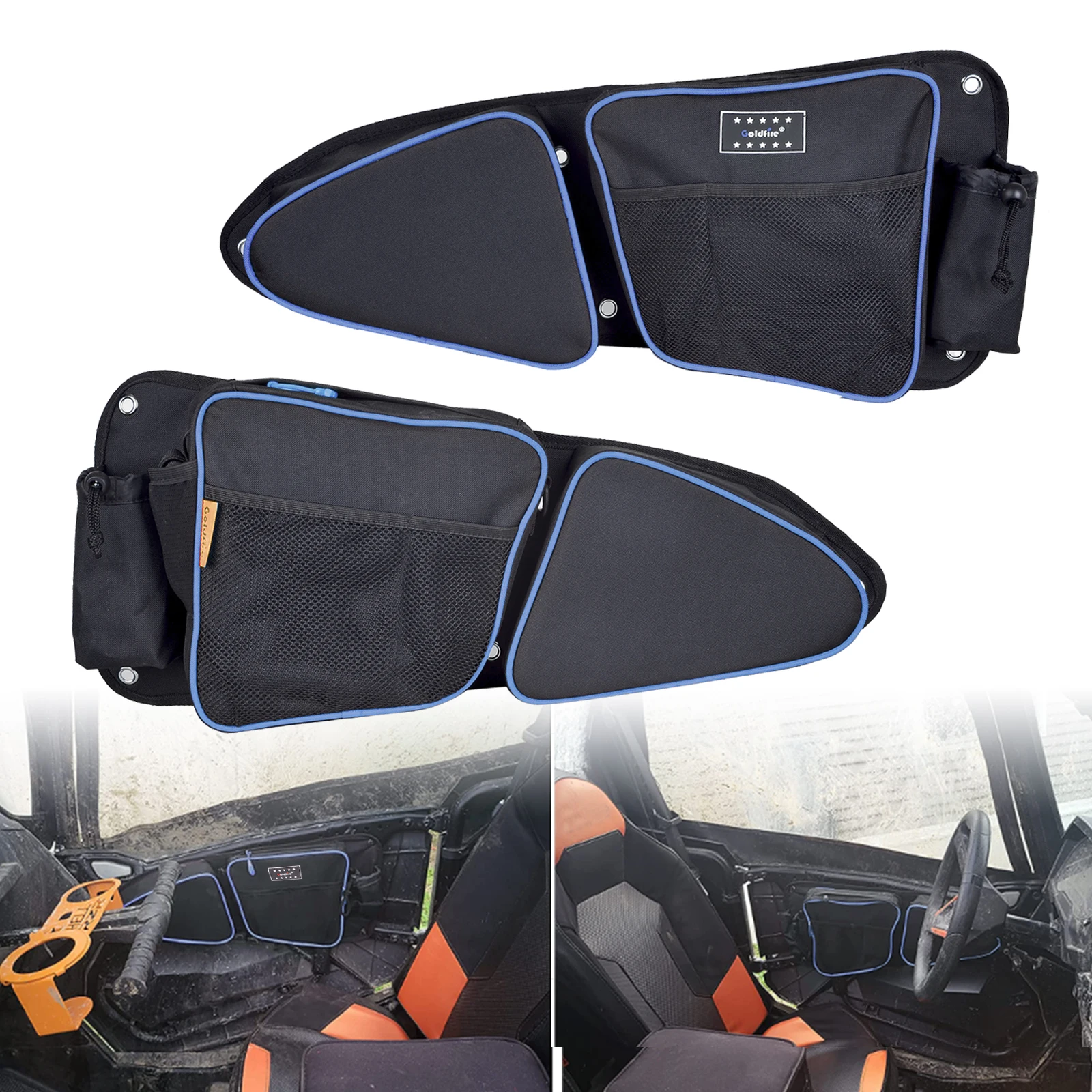 

UTV Accessories Waterproof Offroad Front Door Side Storage Bags with Knee Pad for Polaris RZR XP Turbo S 1000 S900 2014-2022