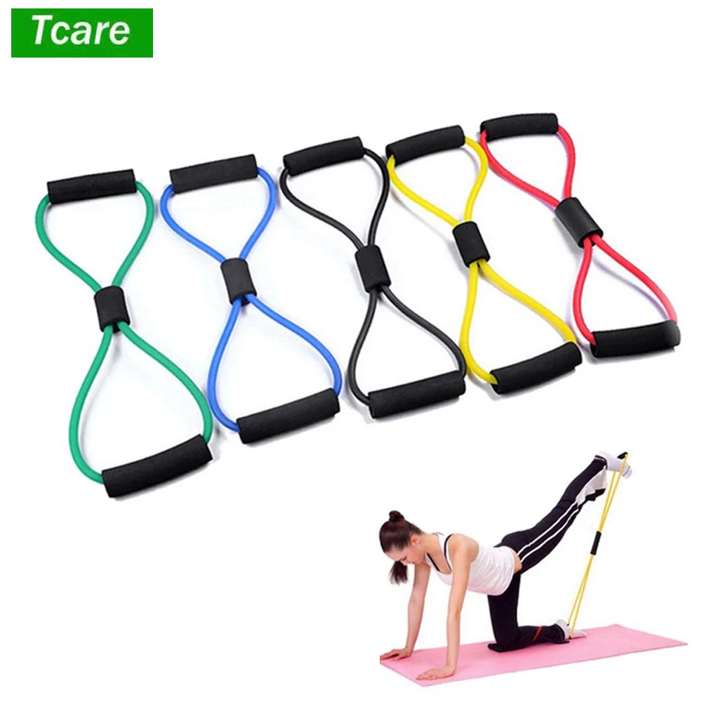 

Tcare Chest Developer Arms Training Rope Rull Ropes Yoga Pilates Pull Rope Gym Fitness Resistance Elastic Rubber Bands Training