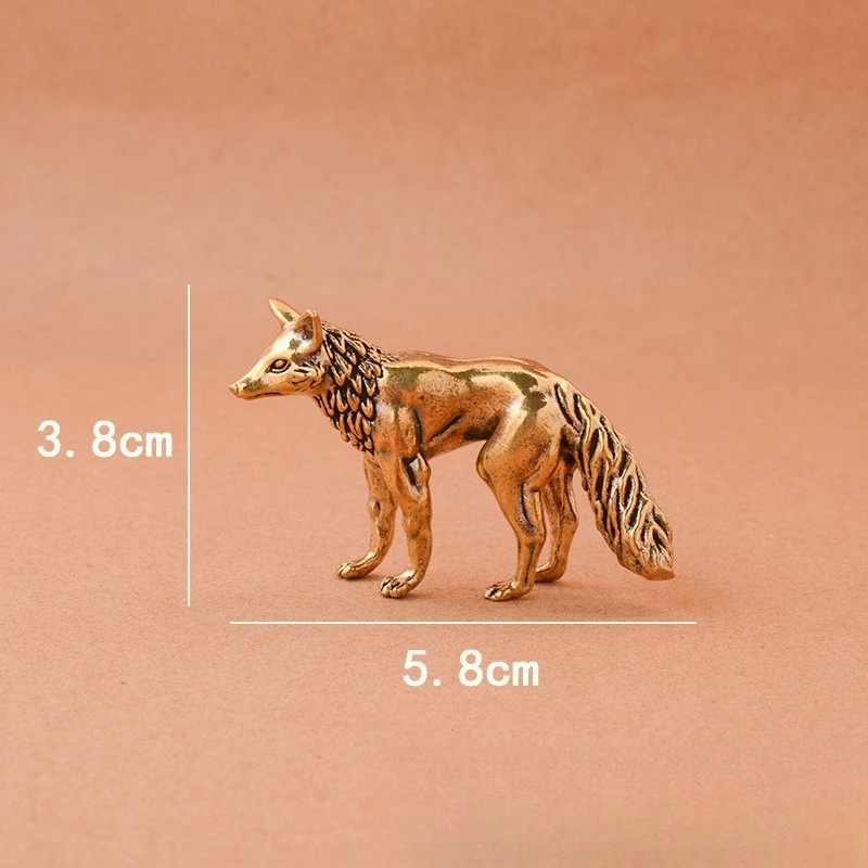 

Миниатюрная фигурка лисы из меди