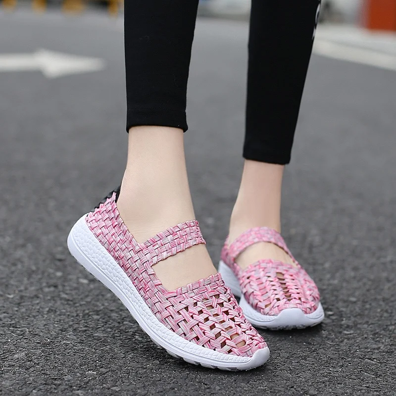 

Sandals Woman Summer 2022 Women's Fashion Woven Sandals Breathable And Comfortable Beach Women's Shoes Non-slip Casual Shoes