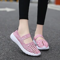 sandals woman summer 2022 womens fashion woven sandals breathable and comfortable beach womens shoes non slip casual shoes