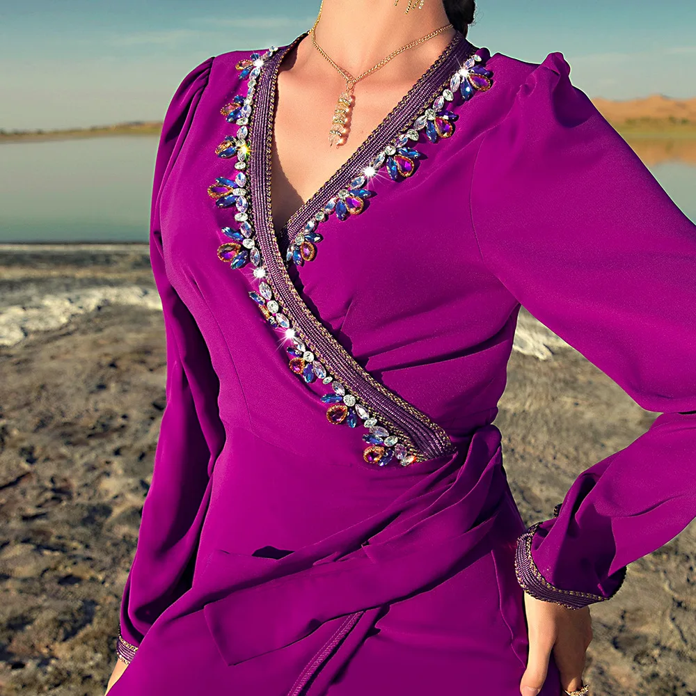 Ramadan Caftan Muslim Dress Abayas for Women Dubai Party Evening Saudi Abaya Kaftan Moroccan Islam European Clothing Djellaba