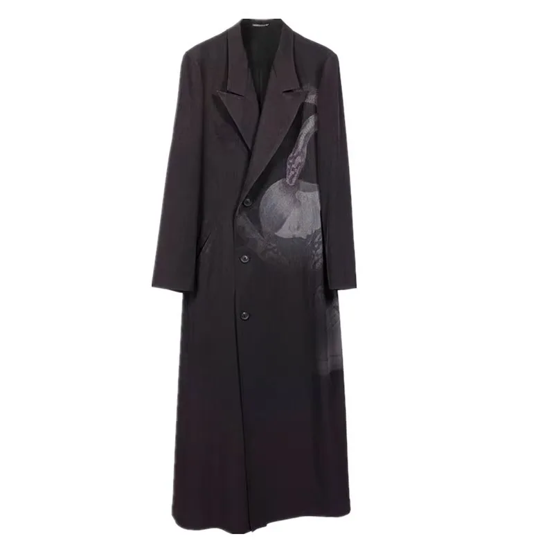 

Y3 Jacket Trenchcoat Yohji Yamamoto Jackets Man Trench Coat Long Male Coat Men'S Clothing Unisex Coat Man Long Suit
