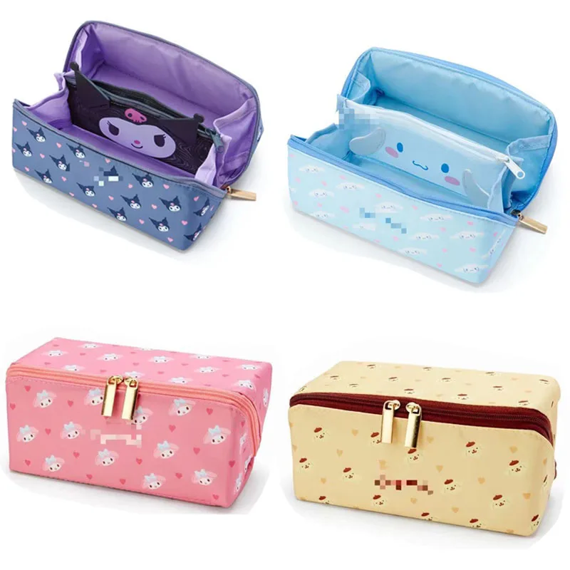 

Sanrios аниме Kuromi Cinnamoroll Melody Большой Вместительный чехол-карандаш, многофункциональный Женский Дорожный Чехол для косметики s