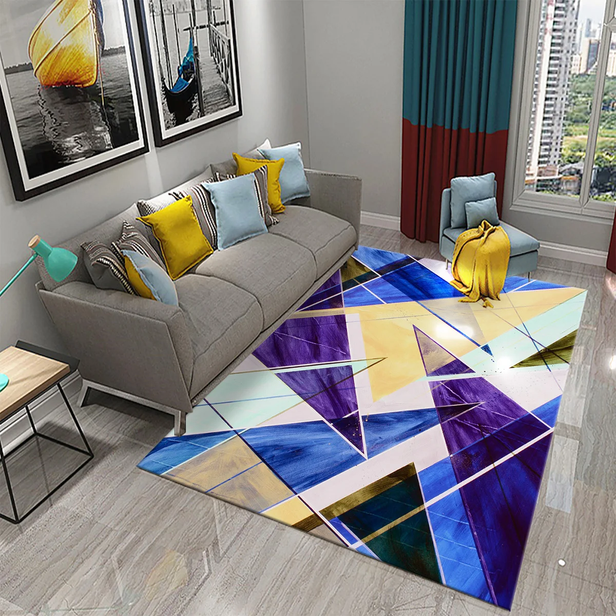 

3D Nordic Marble Geometric Carpet Teenager Room Decoration Carpets for Living Room Bedroom Rug Non-slip Area Rugs Home Floor Mat