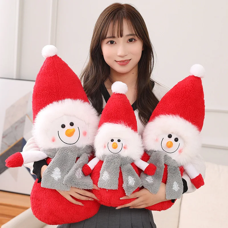 

Плюшевые куклы в виде снеговика, искусственная кожа, Рождество, Рождество, детские игрушки, рождественские куклы, новогодние подарки