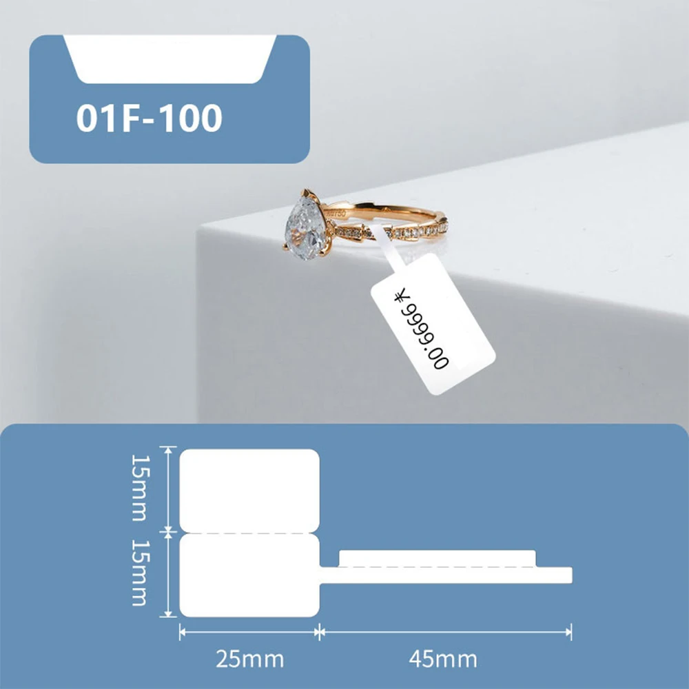 1 рулон клейкой термальной этикеточной бумаги detроу, ценник для ювелирных изделий с наклейкой, самоклеящиеся этикетки, подходящие для серии DP