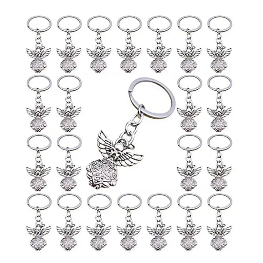 

30pcs Guardian Angel Key Ring Pendant Charm Keychain For Wedding Birthday Party Baby Shower Decoration