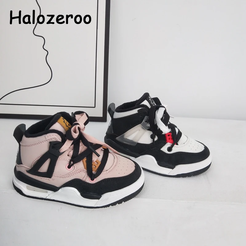 

Детские спортивные кроссовки, высокие слипоны для маленьких девочек, детские повседневные кроссовки, брендовые массивные кроссовки для мальчиков, новая зимняя обувь