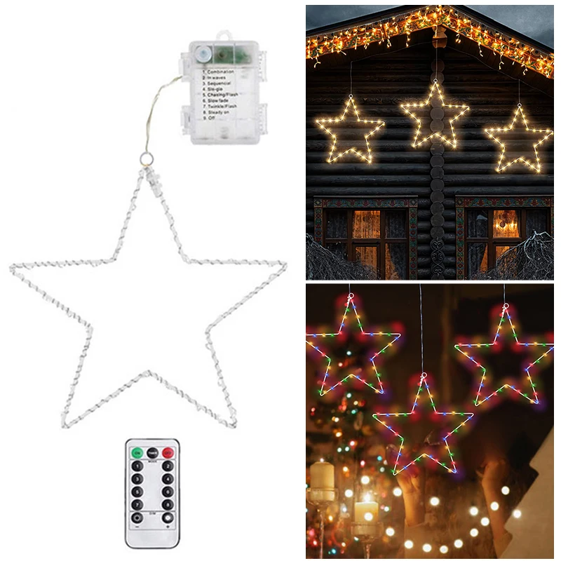 

Светящаяся лампа в стиле ретро с топпером, питание от батарейки, пятиконечная звезда, светящиеся лампы с дистанционным управлением для укра...