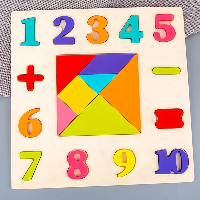 

Children's Digital Shape Matching Board Wooden Three-dimensional Digital Shape Matching Board Infant Early Education Toys